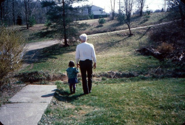A young DJ Koolaide with her Grandfather Lawrence Wollner {Professional Photographer}